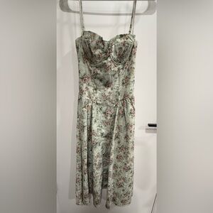 For Love Bell Midi Dress Floral Corset style, A line Size S